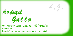 arpad gallo business card